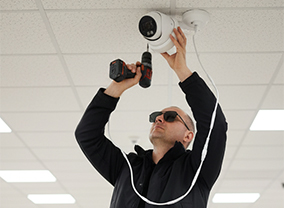 Commercial CCTV camera installation for a business premises in Ennis, County Clare